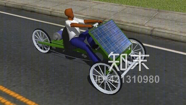 太阳能三轮车SU模型下载【ID:421310980】