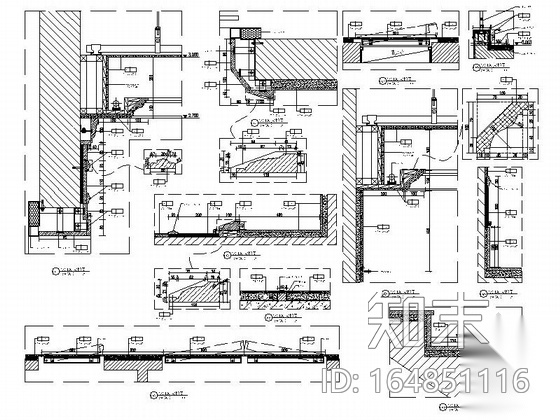 [浙江]高端住宅小区现代风格电梯厅室内装修施工图cad施工图下载【ID:164851116】