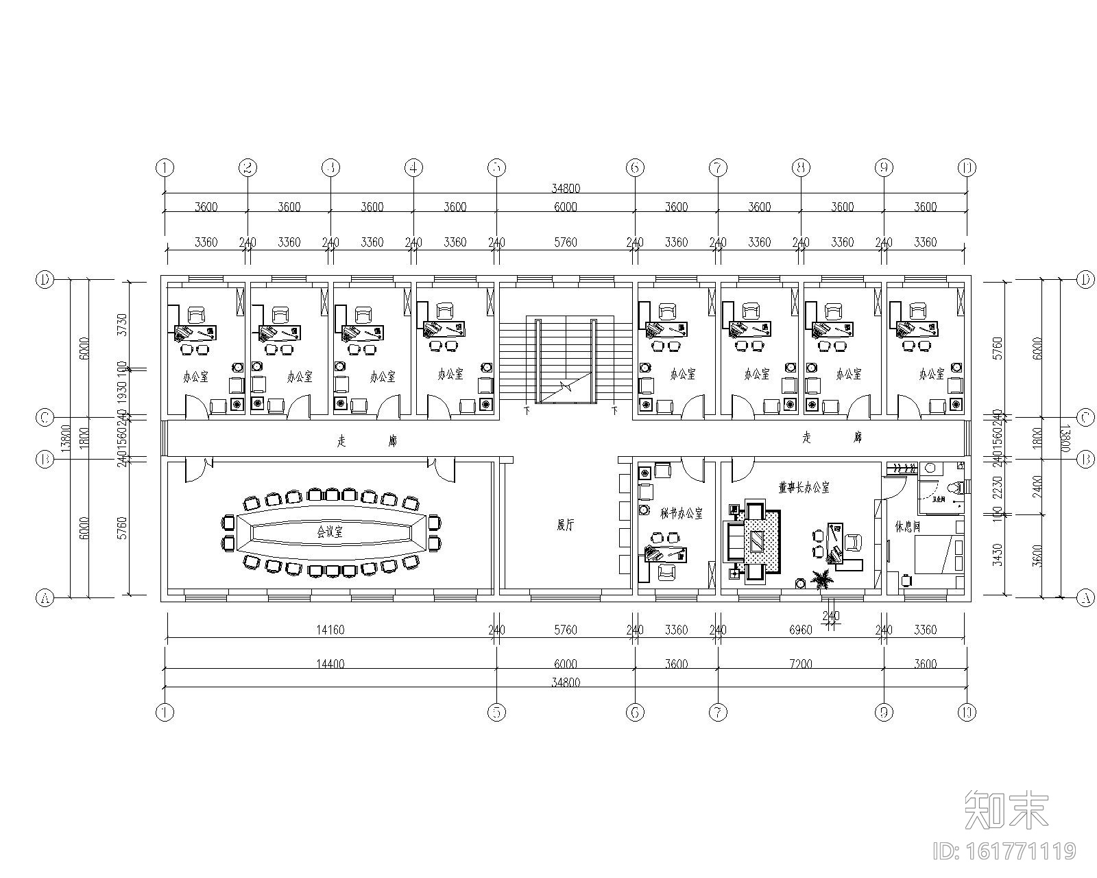 办公大楼设计CAD施工图+模型cad施工图下载【ID:161771119】