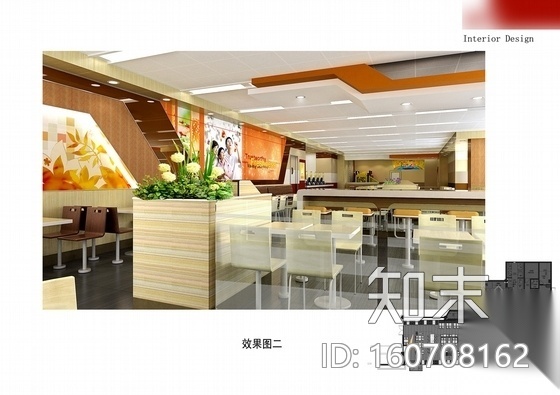 [南京]某知名连锁快餐店室内装修施工图（含效果）施工图下载【ID:160708162】