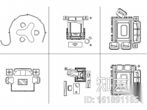 常用全套家装CAD图块下载cad施工图下载【ID:161891165】