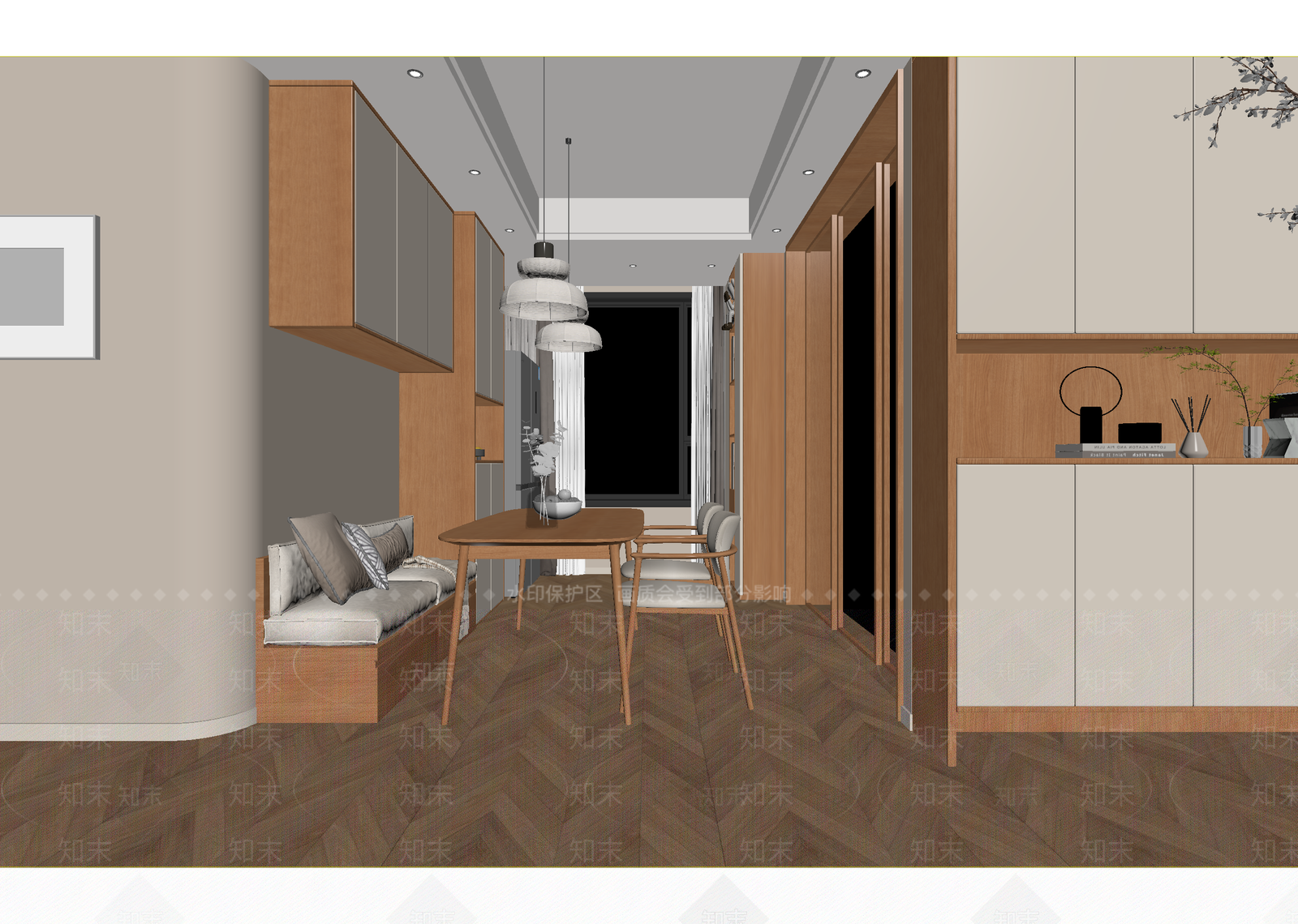 现代家居餐厅3D模型下载【ID:1214812231】