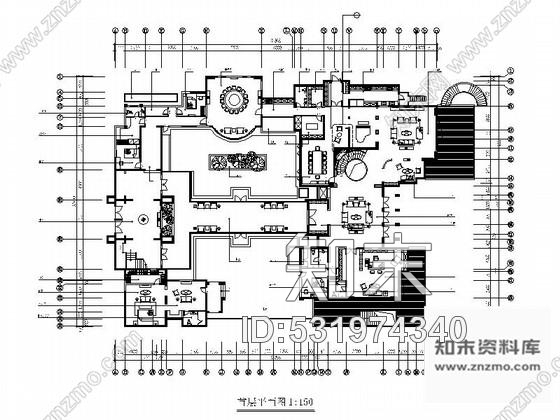 施工图北京庭院式别墅区高档两层别墅装修施工图cad施工图下载【ID:531974340】