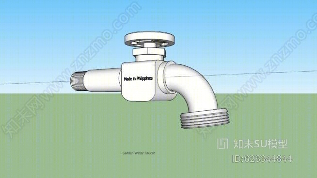 花园水龙头SU模型下载【ID:626344844】