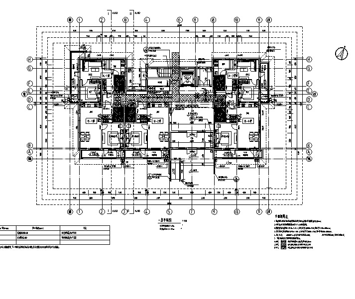 [吉林]十栋多层剪力墙结构住宅建筑施工图施工图下载【ID:149776198】