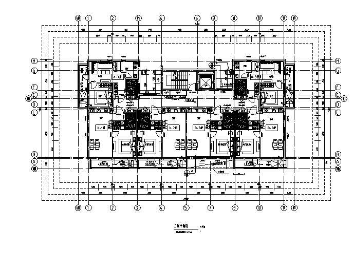 [吉林]十栋多层剪力墙结构住宅建筑施工图施工图下载【ID:149776198】