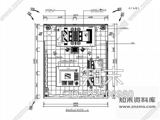 施工图某时尚现代家纺展厅装修图含效果cad施工图下载【ID:532108980】