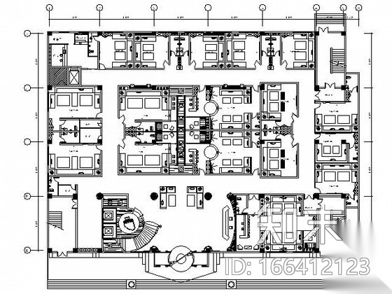 [山东]某双层豪华夜总会设计施工图cad施工图下载【ID:166412123】