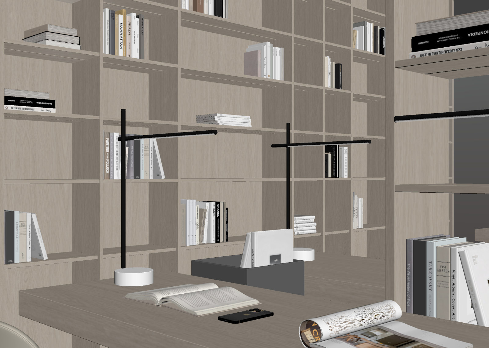 现代书桌3D模型下载【ID:1214630322】