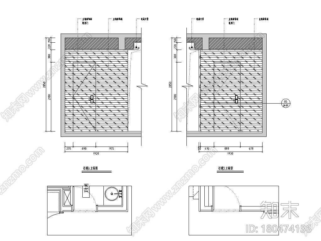 知名地产现代风2房2厅住宅装修施工图设计施工图下载【ID:180474136】