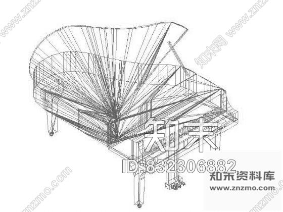 图块/节点钢琴三维图块Ⅱcad施工图下载【ID:832306882】