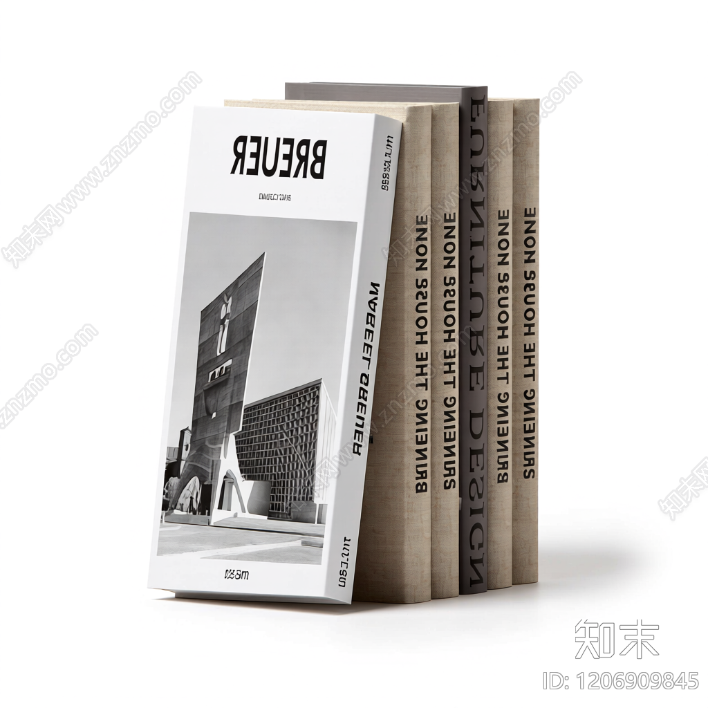 书籍堆叠装饰模型3D模型下载【ID:1206909845】