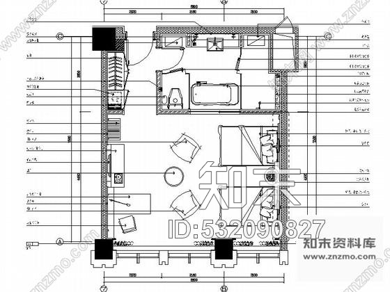 施工图辽宁国企办公楼行政层双人床装修施工图施工图下载【ID:532090827】