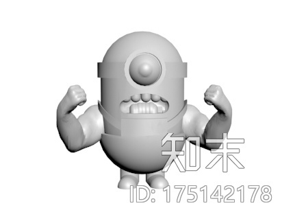 大力小黄人3d打印模型下载【ID:175142178】