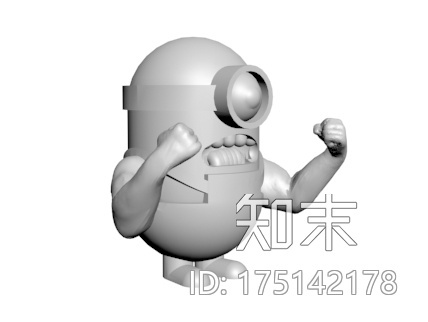 大力小黄人3d打印模型下载【ID:175142178】