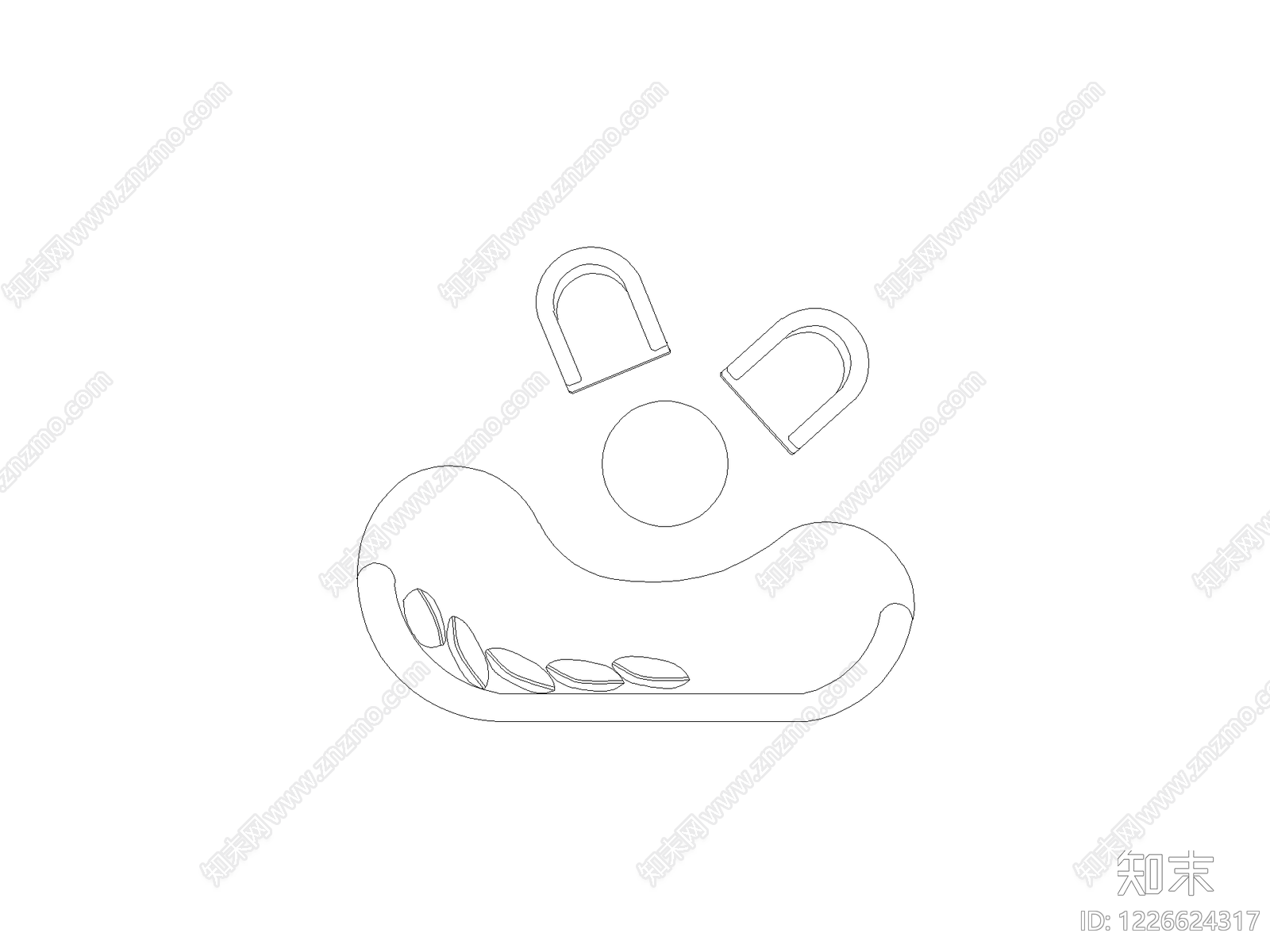 现代,意式沙发CAD图纸