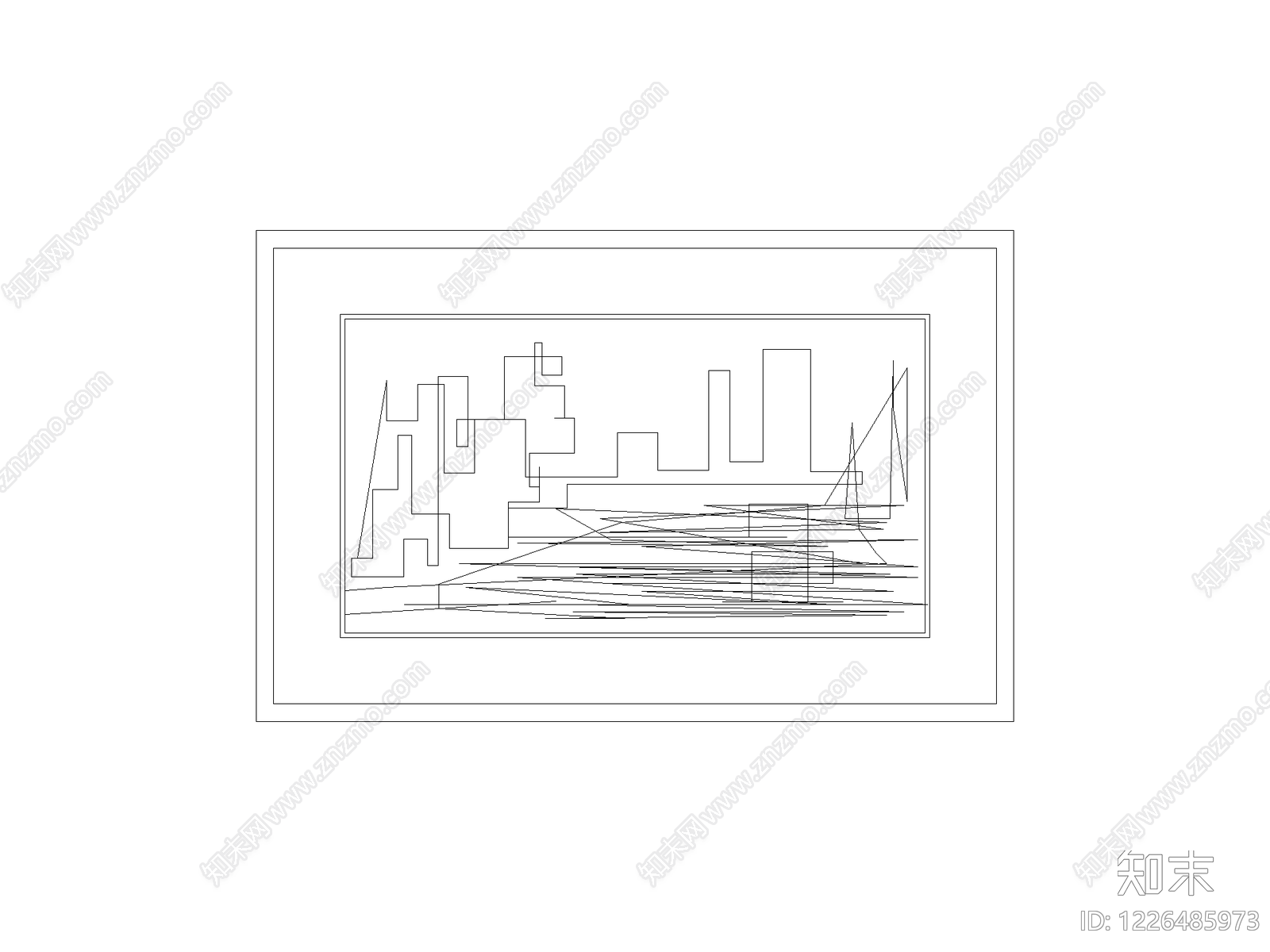 背景墙cad施工图下载【ID:1226485973】