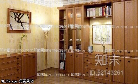 家居书房23D模型下载【ID:52143261】
