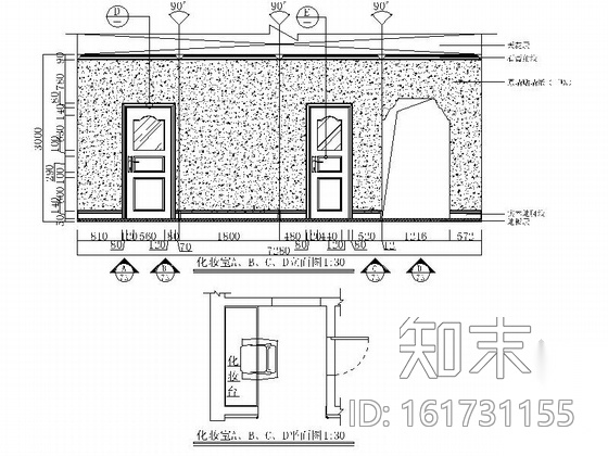 花园别墅区欧式风情两层别墅室内装修设计施工图cad施工图下载【ID:161731155】