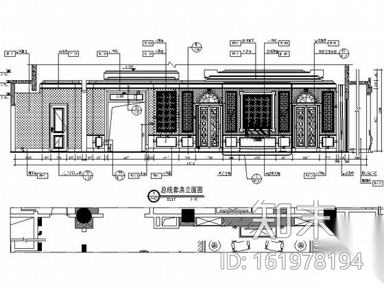 酒店豪华总统套房室内施工图cad施工图下载【ID:161978194】
