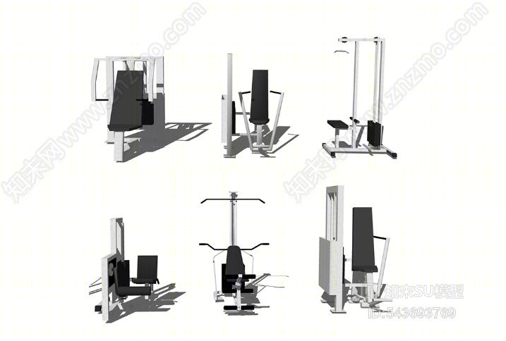 现代健身房SU模型下载【ID:543693769】