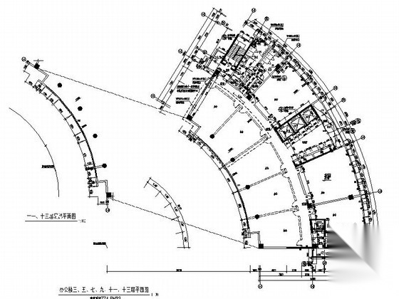 [温州]杨府山某十四层办公楼建筑施工图cad施工图下载【ID:167508191】