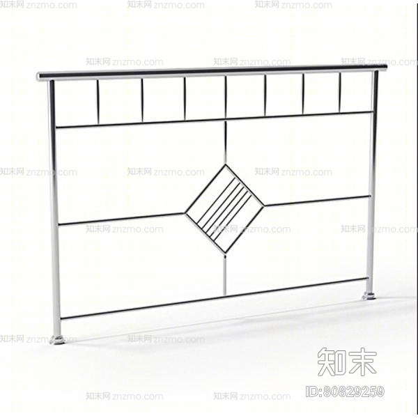 现代银色栏杆3D模型下载【ID:80829259】