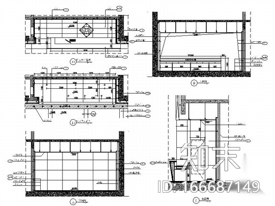 [广州]CBD区甲级现代写字楼大堂级电梯厅装修施工图（含...cad施工图下载【ID:166687149】