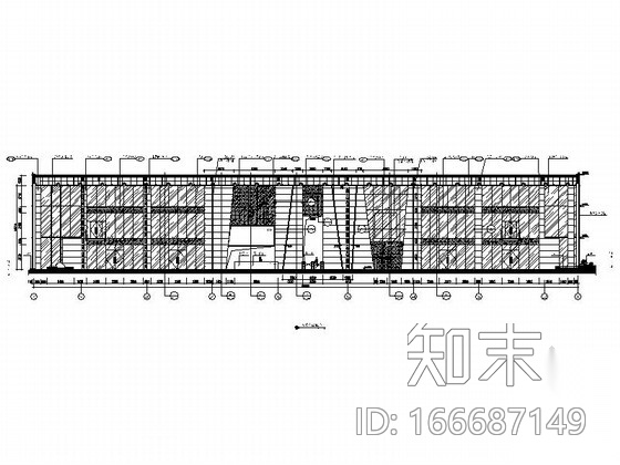 [广州]CBD区甲级现代写字楼大堂级电梯厅装修施工图（含...cad施工图下载【ID:166687149】