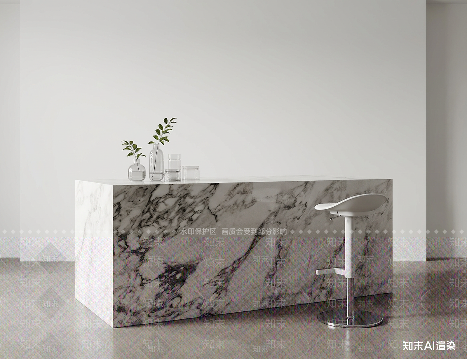 大理石中岛台吧台3D模型下载【ID:1227456024】