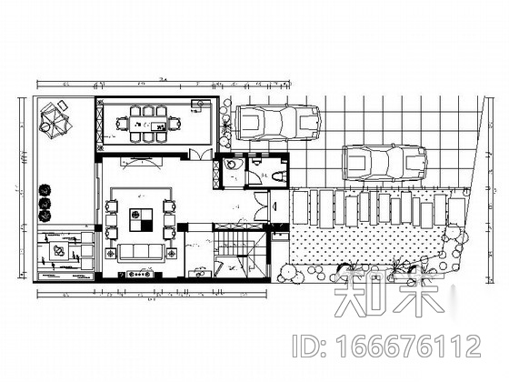 [南平]花园洋房现代简约四层别墅装修图（含效果）cad施工图下载【ID:166676112】