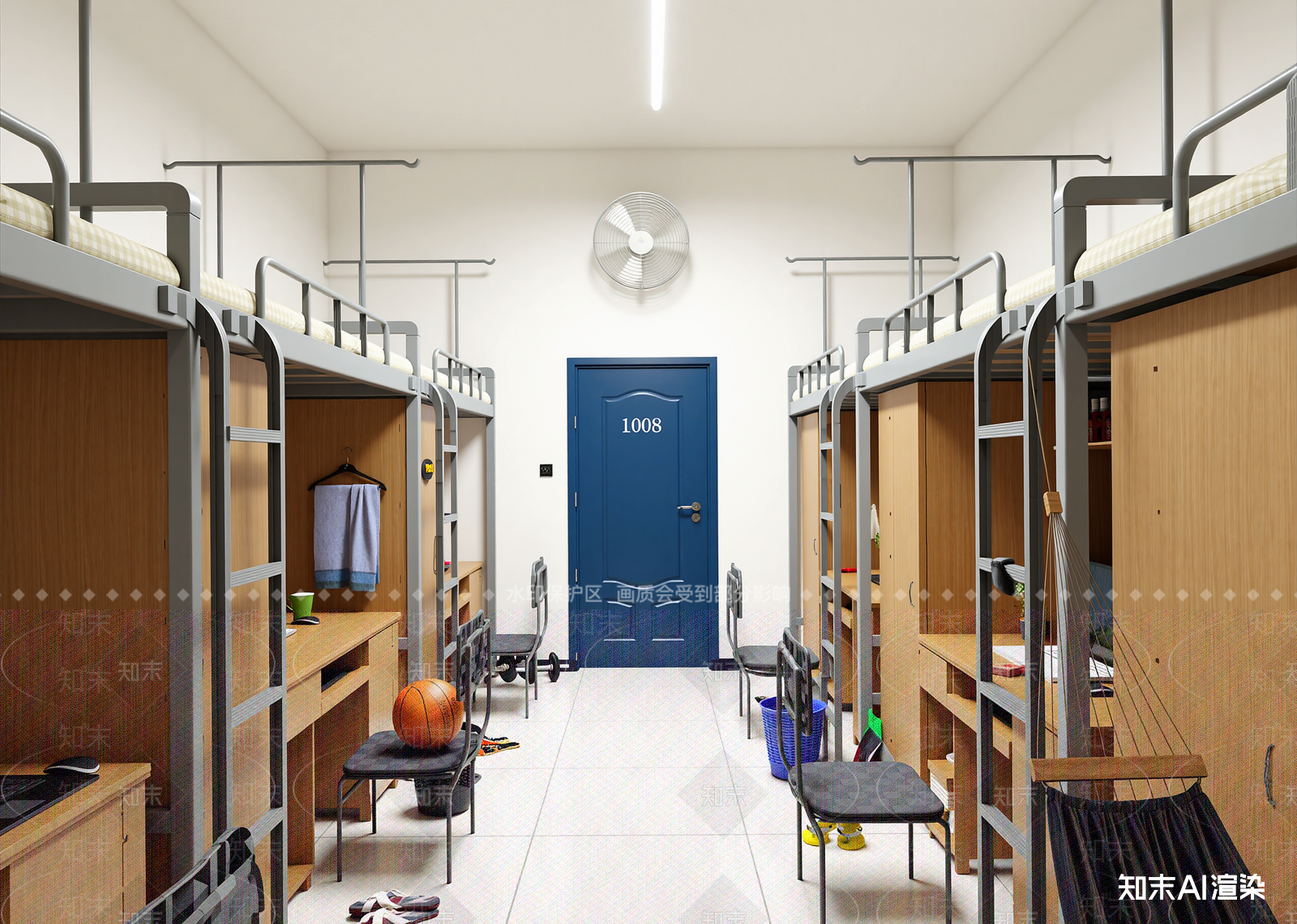 现代宿舍3D模型下载【ID:1214716135】