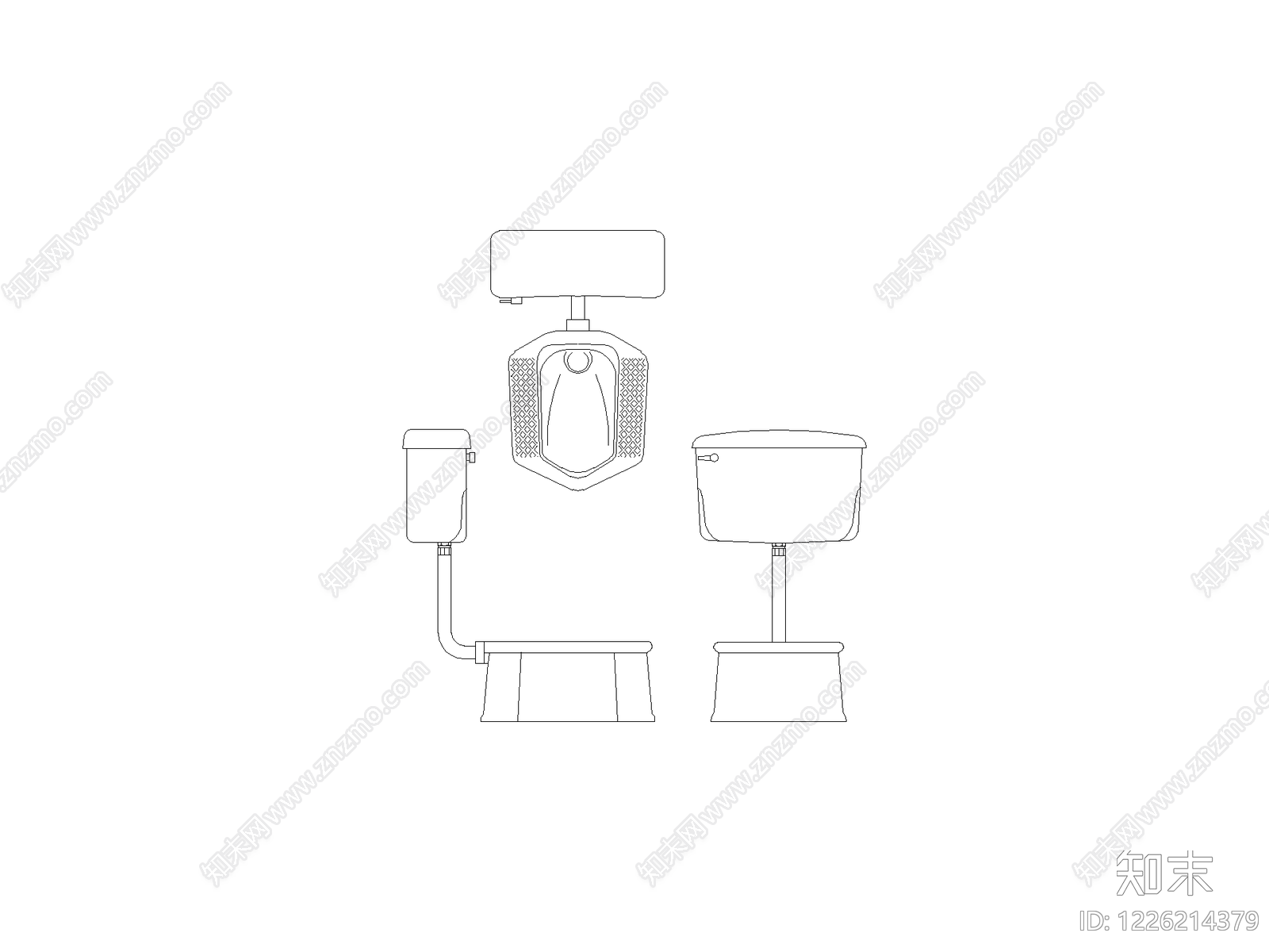 卫浴设施cad施工图下载【ID:1226214379】