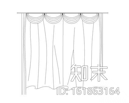 窗帘图块集cad施工图下载【ID:161863164】