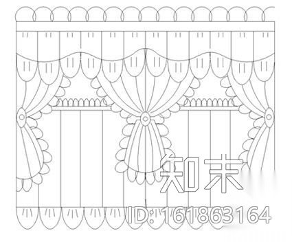窗帘图块集cad施工图下载【ID:161863164】