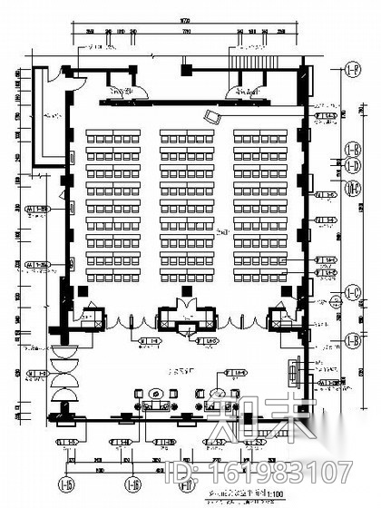 五星酒店多功能会议室施工图cad施工图下载【ID:161983107】