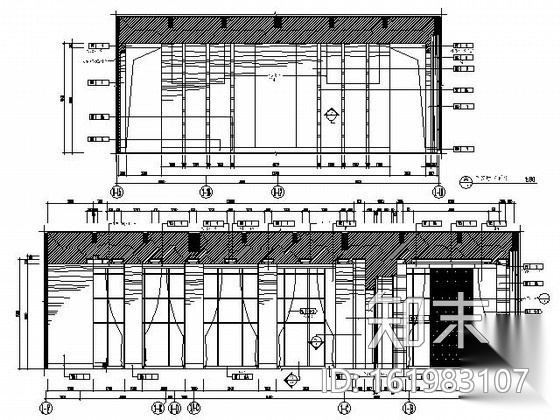 五星酒店多功能会议室施工图cad施工图下载【ID:161983107】