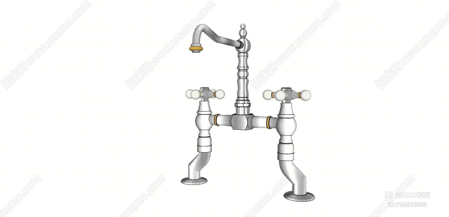 欧式复古水龙头SU模型下载【ID:744533000】