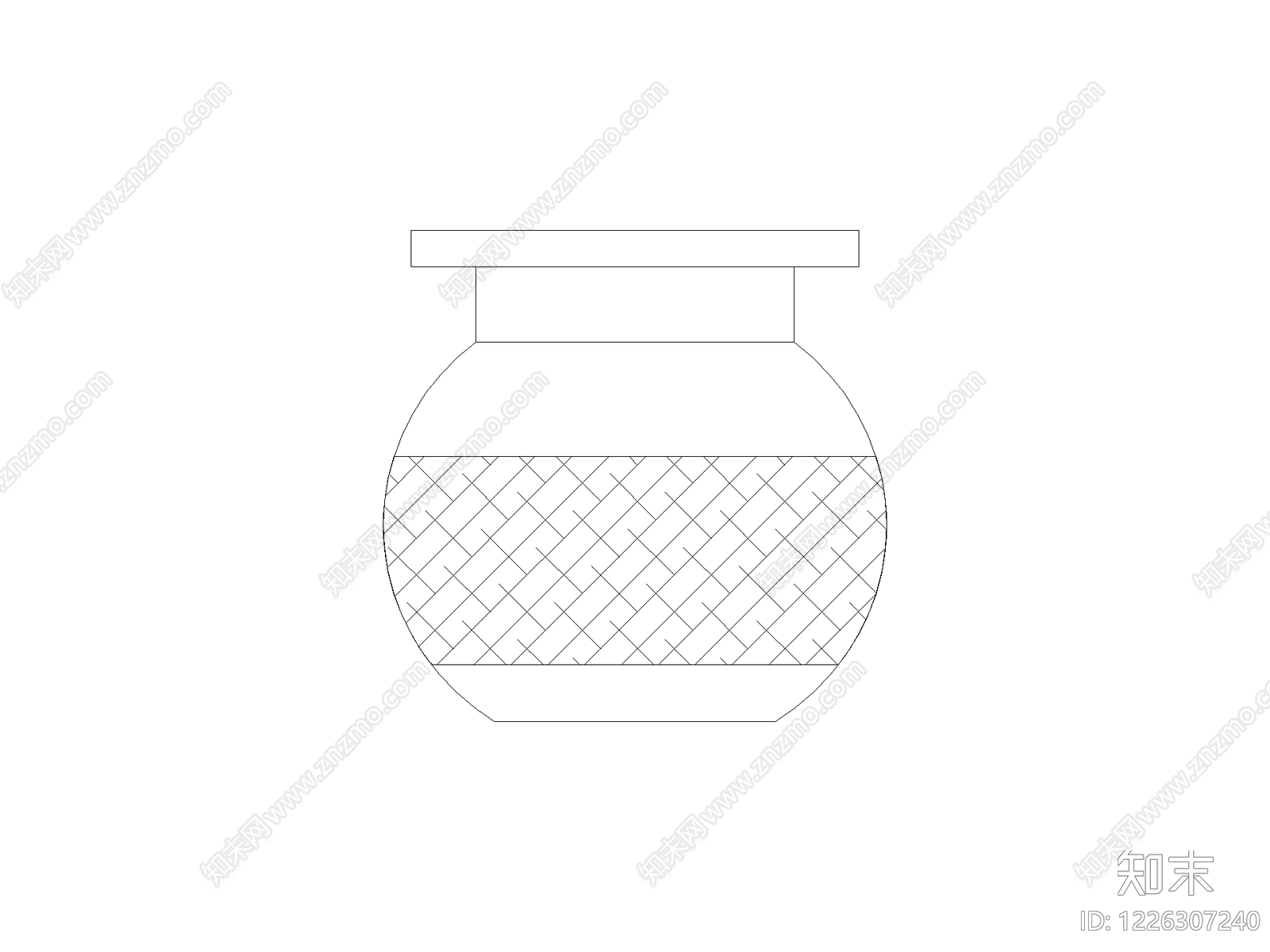 摆件cad施工图下载【ID:1226307240】
