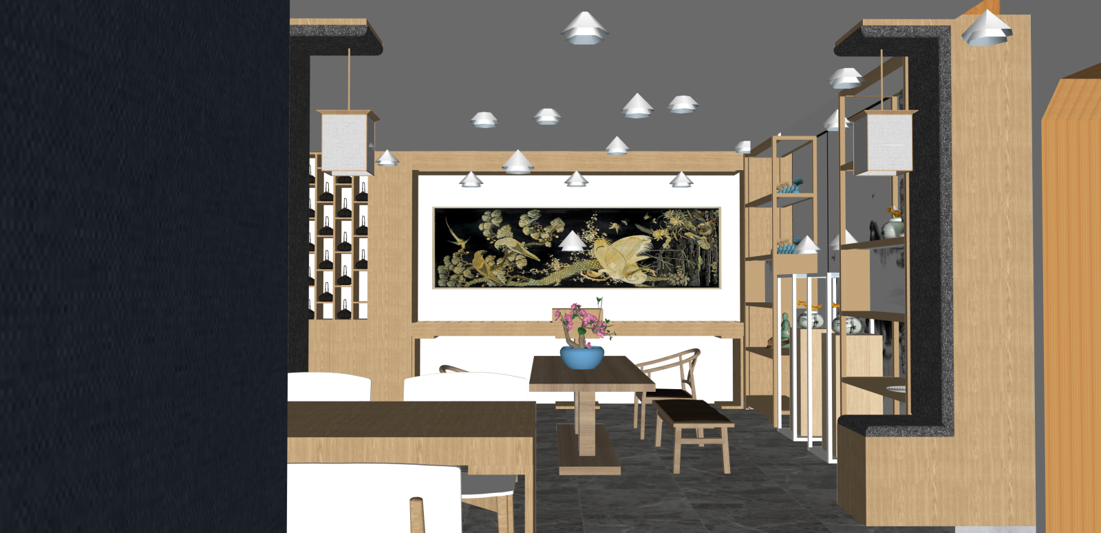 中式书店SU模型下载【ID:1215960678】