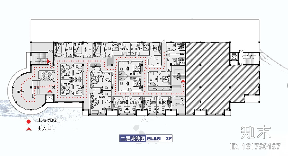 [无锡]主题温泉会所设计施工图（含概念设计和效果图）施工图下载【ID:161790197】
