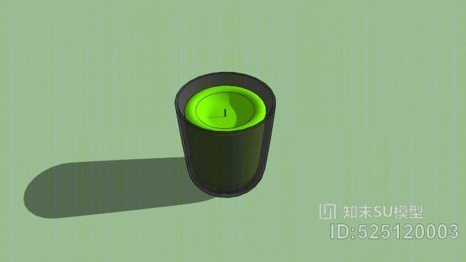 绿色蜡烛SU模型下载【ID:525120003】