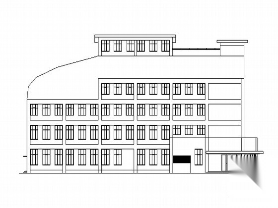 [都江堰市]某五层图书馆建筑施工图（课程设计）cad施工图下载【ID:165146173】