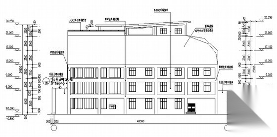 [都江堰市]某五层图书馆建筑施工图（课程设计）cad施工图下载【ID:165146173】