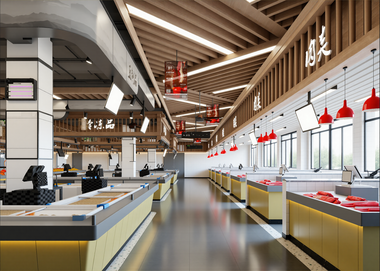 现代超市3D模型下载【ID:1215048136】