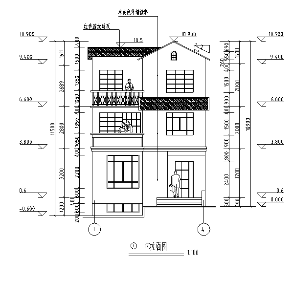 [合集]50套多层别墅建筑施工图（部分图纸含效果图）cad施工图下载【ID:149874108】