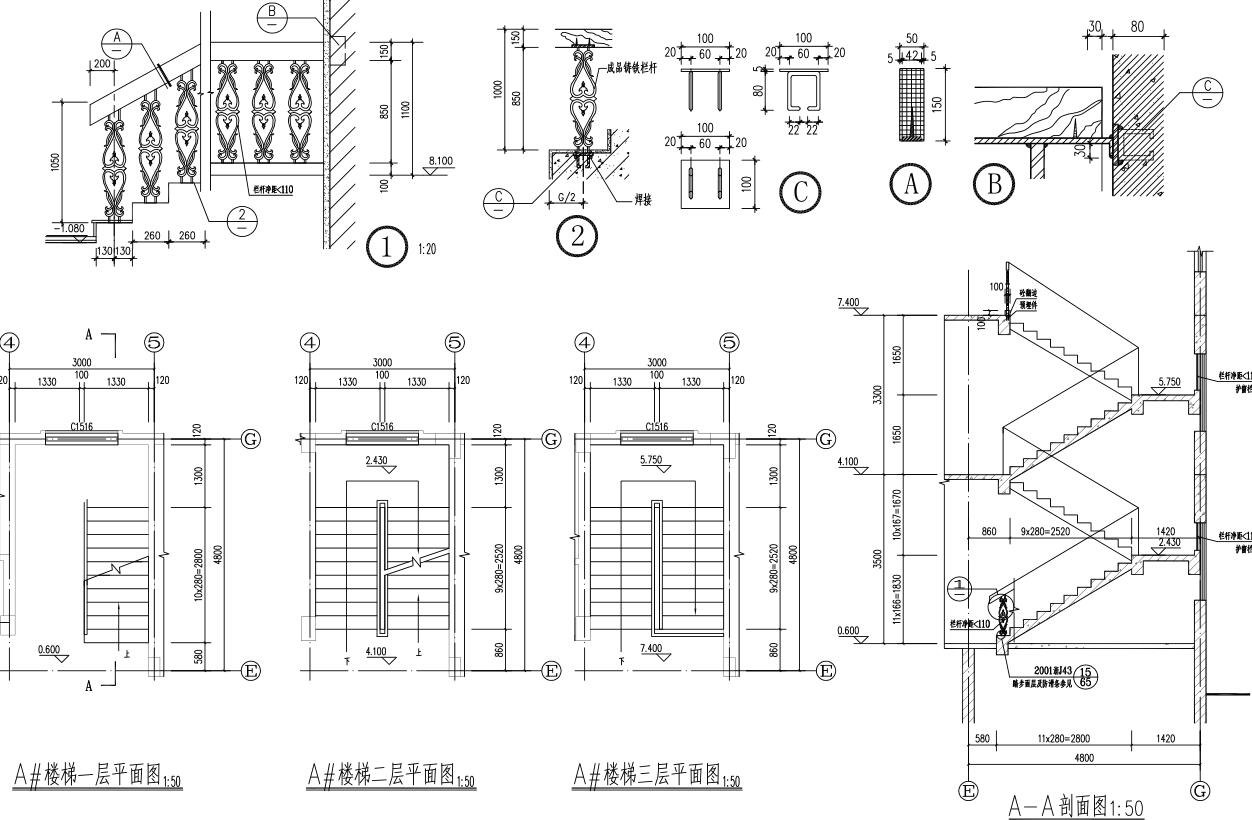 三层独栋别墅建筑设计框架结构（包含效果图+CAD）施工图下载【ID:167245115】