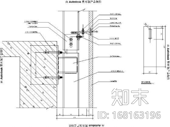 石材幕墙节点详图集cad施工图下载【ID:168163196】