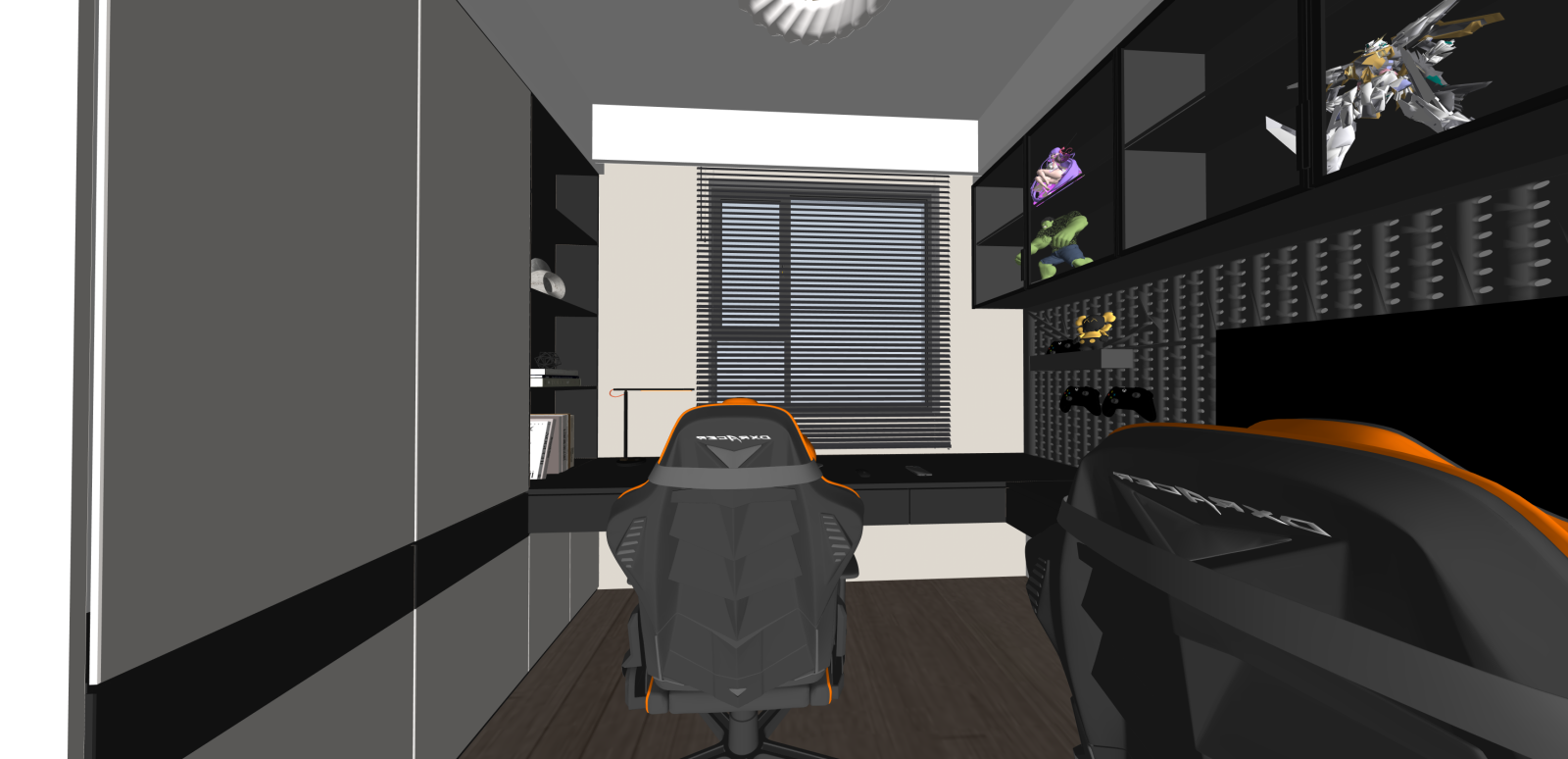 现代书房SU模型下载【ID:1216051265】