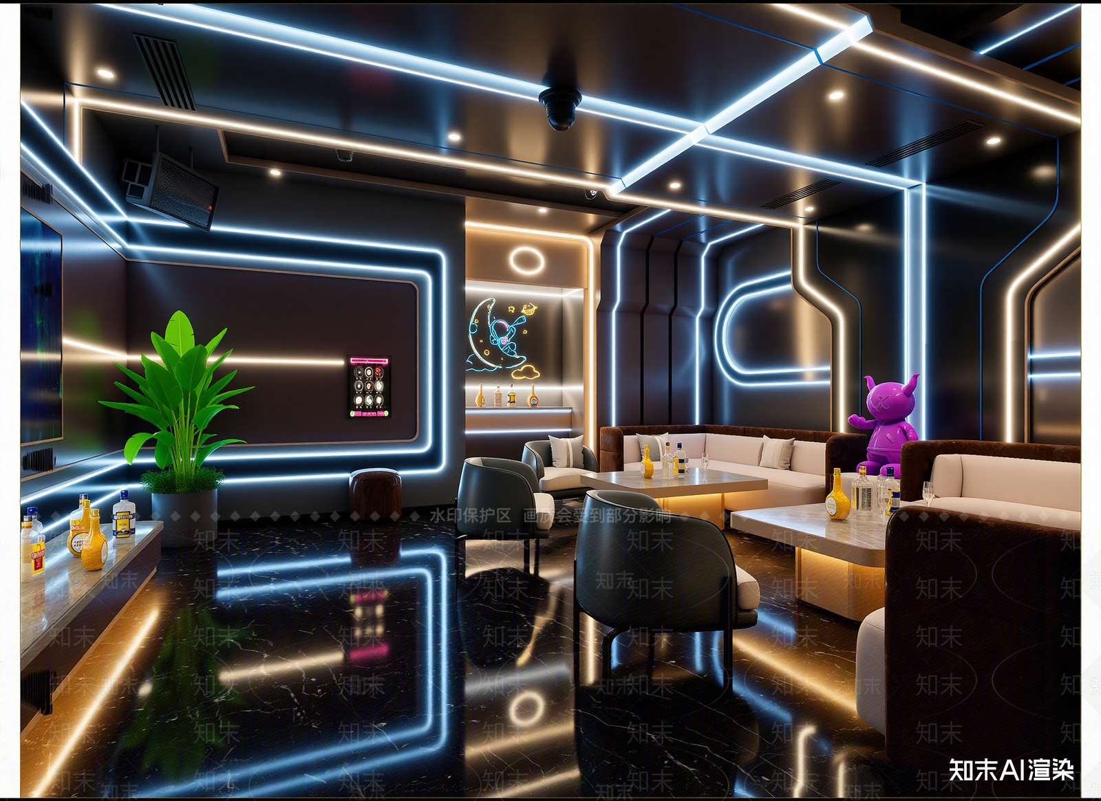 现代酒吧3D模型下载【ID:1214273369】